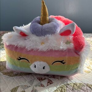 Colorful Unicorn Cake Plush Toy